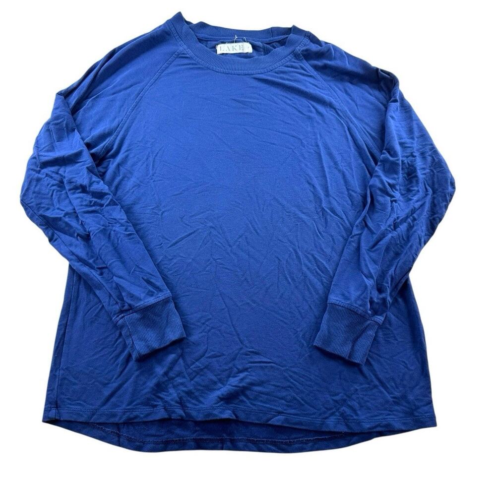 LAKE Pajamas DreamModal Night Shirt Womens S Blue Long Sleeve Sleepshirt